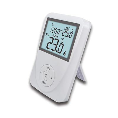 230V 7-dniowy programowalny biały termostat kotła gazowego z cyfrowym wyświetlaczem LCD