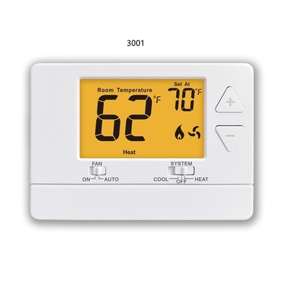 Biały nieprogramowalny elektroniczny termostat pokojowy 24 V z czujnikiem NTC