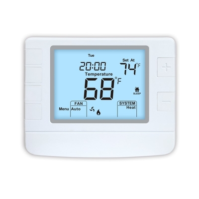 Riseem Heating and Cooling Adjustment LCD Display Digital Room 24V Thermostat Menu Driven Programmable