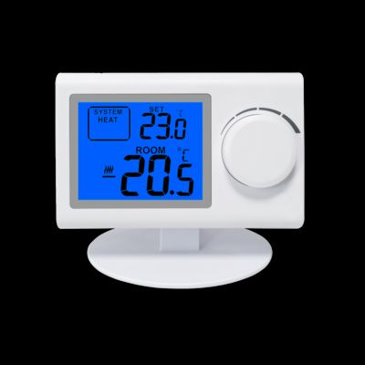 Riseem Large LCD Screen White Color Wireless Digital Room Thermostat With NTC Sensor