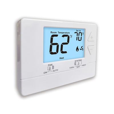 Riseem Non-Programmable Adjustable 1 Heat 1 Cool Thermostat For 1H/1C Heat Pump Without Auxiliary Or Emergency Heat