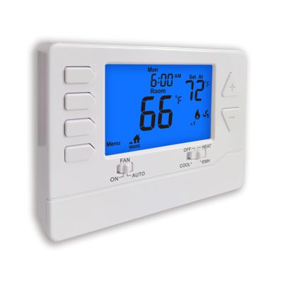 Riseem 5.65 Sq.in. Display Size Hot Runner Heat Pump Thermostat Temperature Controller for Customizable Temperature Regulation in HVAC System