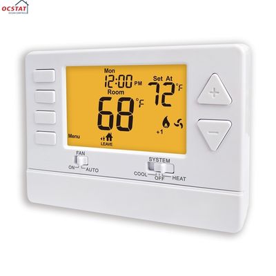 Physical Dimensions 5.43" W X 3.85" H X 1.14" D 7 Day Programmable Thermostat with Anti-Flammable ABS PC Material