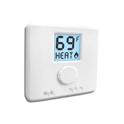 Riseem 24V Non-programmable Simple Adjustable HVAC 1 Heat 1 Cool Thermostat Energy-saving and Convenient Cooking with 2*AA Alkaline Batteries