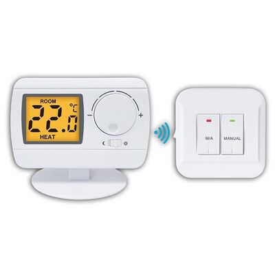 Wall-mounted RF Room Thermostat Featuring ABS Construction and Powered by 2 AA Size Battery Suitable for Climate Management