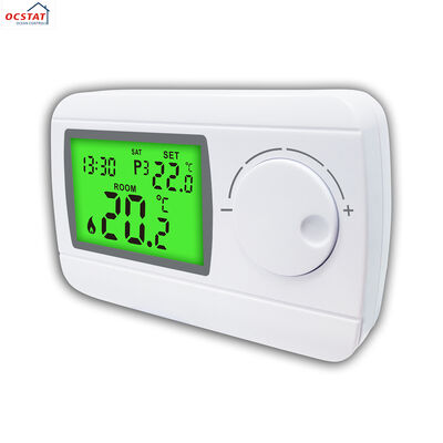 Blue Backlight Boiler Room Non-programmable Thermostat with Heat OFF Switch and Temperature Adjustment 5 To 35 Degrees Celsius in 0.5 Degree Steps