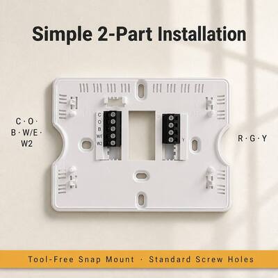 Riseem 5.65 Sq.in. Display Size Hot Runner Heat Pump Thermostat Temperature Controller for Customizable Temperature Regulation in HVAC System