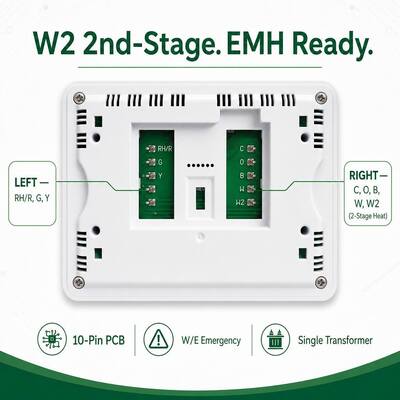 5.65 Sq.in. Display Size Non Programmable Heat Pump Thermostat for COOL System Operation Mode Energy Saving Solution