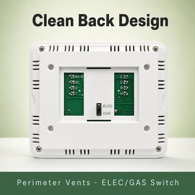 Riseem Wall or Junction Box Mounting Programmable Room Air Conditioning Thermostat with Energy-Saving Feature