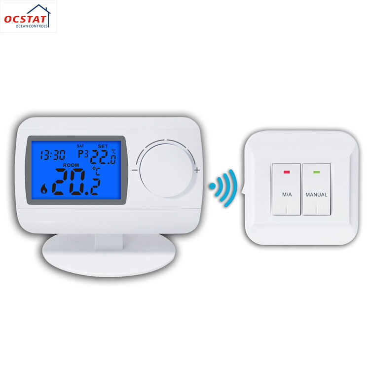 Works With Most Heating Systems RF Room Thermostat 868MHZ 7 DAY Programmable Wireless Temperature Controller for Commercial