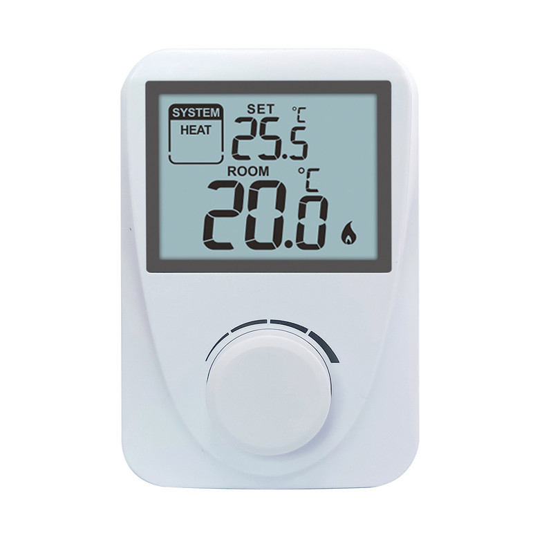 Nieprogramowalny cyfrowy termostat grzewczy w kolorze białym ABS + materiał PC