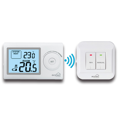 Riseem Wireless Nieprogramowany cyfrowy termostat pomieszczenia, termostat kotła