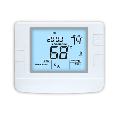 Regulacja ogrzewania i chłodzenia Wyświetlacz LCD Cyfrowy termostat pokojowy 24 V Programowalny sterowany menu
