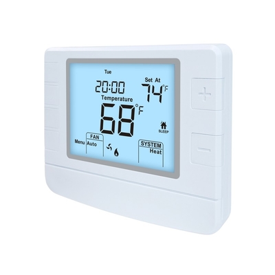 Regulacja ogrzewania i chłodzenia Wyświetlacz LCD Cyfrowy termostat pokojowy 24 V Programowalny sterowany menu