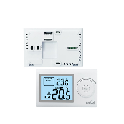 Riseem ABS Biały wyświetlacz LCD Nieprogramowany Termostat domowy