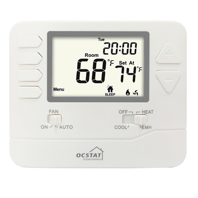 Riseem 2 ciepło 1 chłodzenie Nieprogramowany termostat elektryczny lub gazowy z regulacją swingów ogrzewania i chłodzenia