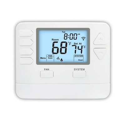 Riseem Klimatyzator Smart WIFI cyfrowy programowalny Alexa Dom Termostat HVAC STN705W 24V biały ABS