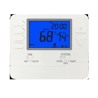 Dokładność ±1C Termostat cyfrowy pomieszczenia z zasilaniem akumulatorem i wyświetlaczem LCD do precyzyjnej regulacji temperatury
