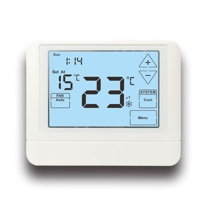 24V LCD Wyświetlacz Dotykowy Tygodniowy Programowalny Cyfrowy Termostat Ogrzewania do Ogrzewania i Chłodzenia