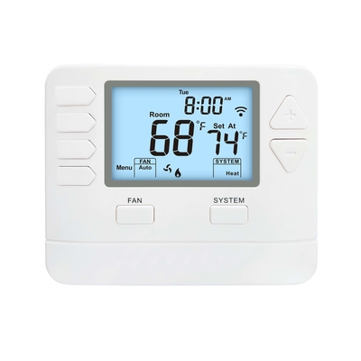 ABS i tryb sterowania ochładzaniem i ogrzewaniem w termostaty HVAC z wysoką dokładnością wyświetlania ± 1 ° F poniżej 68 ° F