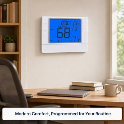Coiiwsei Blue LCD Display Inteligentny regulator temperatury w pomieszczeniach hotelowych i domowych