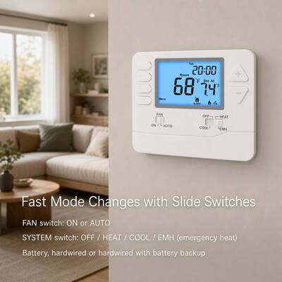 Suuwer Industrial Automation ABS Regulator Temperatury Pompy Ciepła Termostat Klimatyzacji z Wyświetlaczem o Powierzchni 3,84 cala kw.