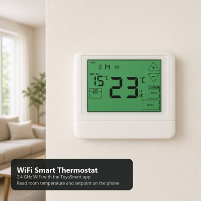 2H 2C Etapy 24V Elektroniczny Pokojowy Termostat Inteligentny z Wi-Fi, Sterowaniem Głosowym Alexa, Programowalny 7-dniowy, Zakresy Temperatury od 0°C do 40°C, Rozwiązanie do Zarządzania Temperaturą