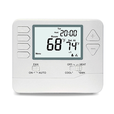 24V Digital Room Heat Pump Thermostat With Large Digital Display Dual Powered