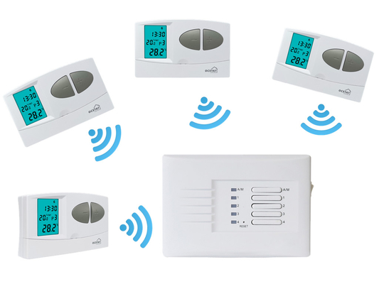 Riseem ODM RF Wireless Multi Zone Radiant Electronic Programmable Heating Room Termostat