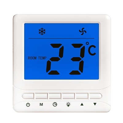 Biały 3 prędkości 6A Cyfrowy termostat FCU Dokładność ± 1 ° C Łatwa obsługa