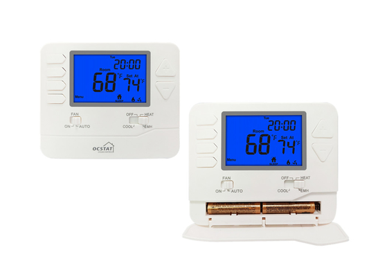 Riseem Tygodniowy programowalny 0.5°C Dokładność HVAC System Pompy ciepła Termostat 24V