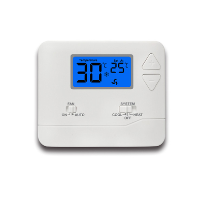 Riseem Biały wyświetlacz LCD Digital Room Nieprogramowalny termostat dla systemów HVAC
