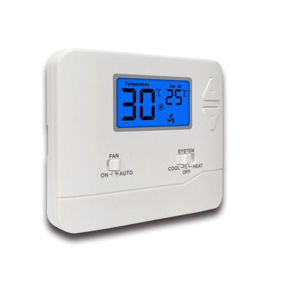 Biały wyświetlacz LCD Cyfrowy termostat pokojowy do systemów HVAC