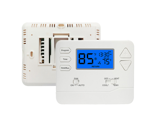 FCC 2 Heat / 1 Cool ABS programowalna cyfrowa pompa ciepła pomieszczenia Riseem Termostat HVAC