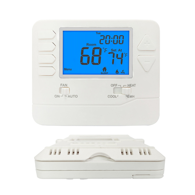 ABS PC Wyświetlacz LCD Cyfrowy termostat pokojowy 24VAC