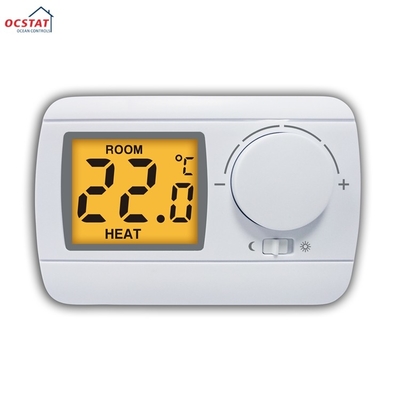Riseem LCD Nieprogramowalne termostaty podłogowe 6A z inteligentnym czujnikiem NTC