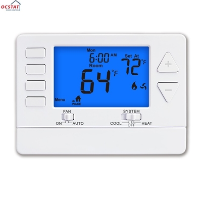 Riseem Biały ABS Elektroniczny programowalny klimatyzator Termostat 1 Ciepło 1 Chłód